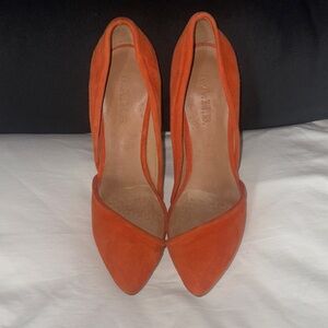 L.A.M.B. Orange Pointed Heels